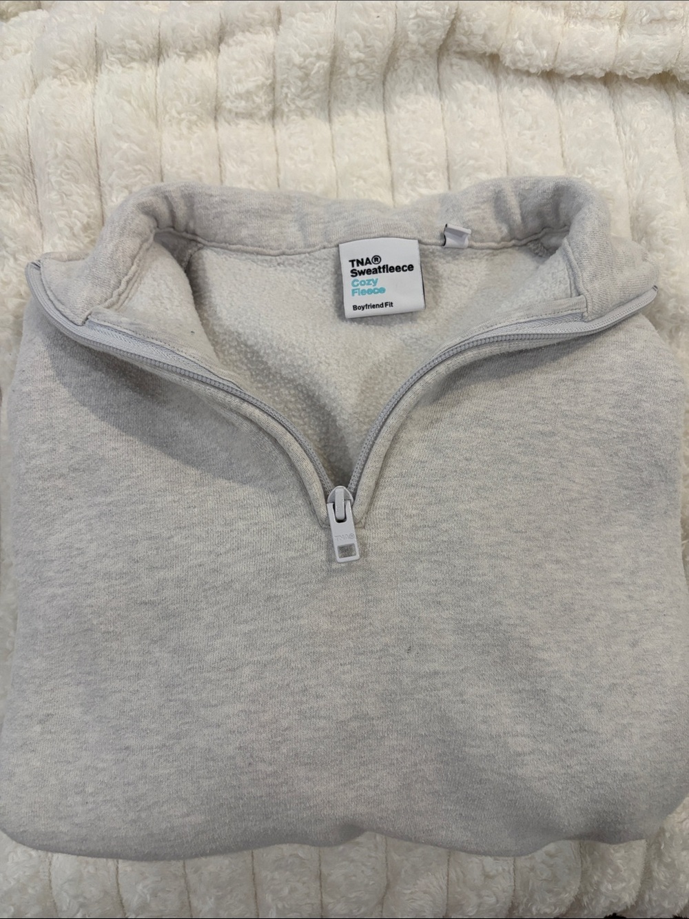TNA Men's Light Heather Gray Half-Zip Sweatfleece Pullover